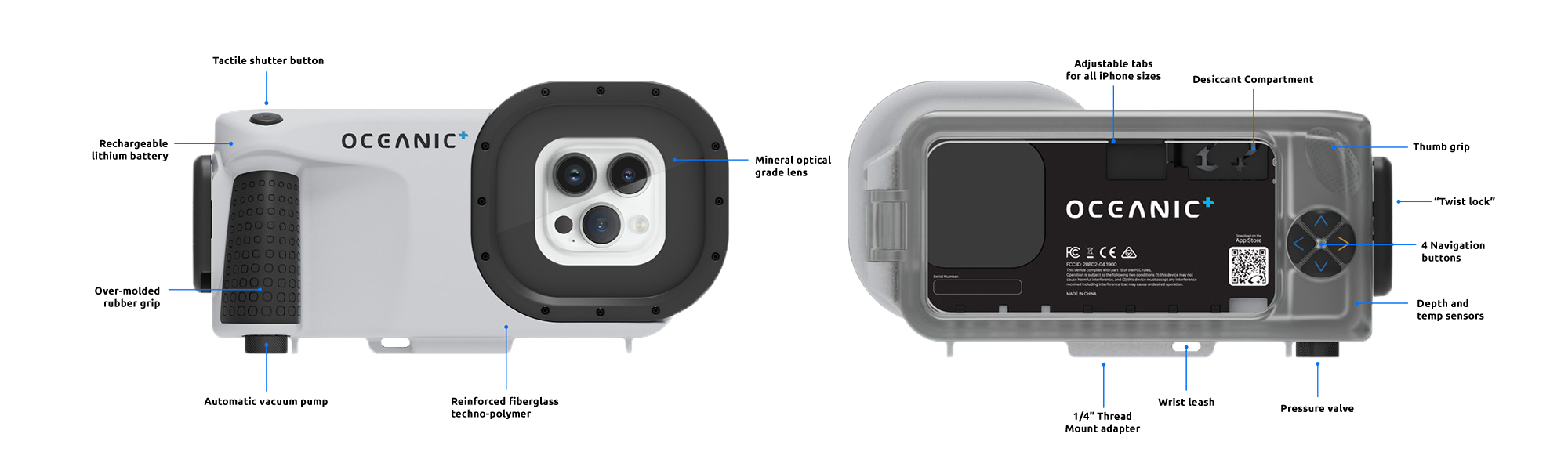 Oceanic+ Dive Housing - Oceanic Worldwide